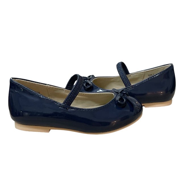 Janie and Jack Navy Patent Leather Mary Jane Shoes - Size 7 - Bounce Mkt