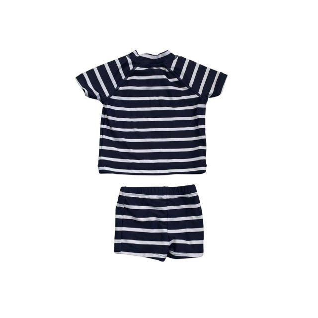 Janie and Jack Navy & White Stripe Swim Top and Bottom Set - Size 0-3 Months - Bounce Mkt