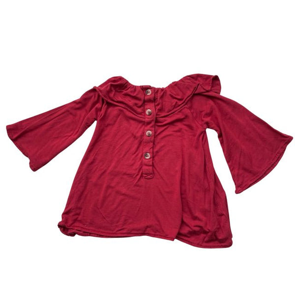 Kate Quinn Red Ruffle Collar Top - Size 12-18 Mo - Bounce Mkt