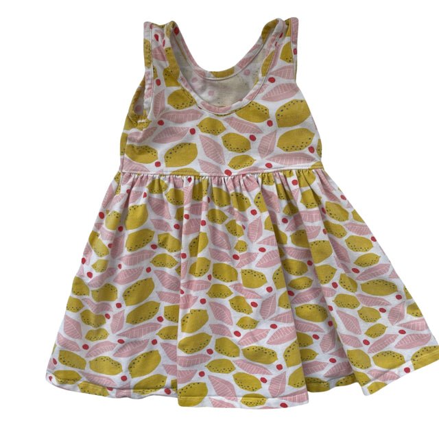 Pink Chicken Lemon Print Dress - Size 2Y - Bounce Mkt