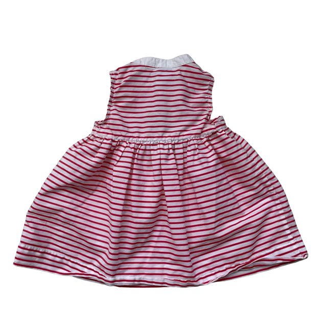 Ralph Lauren Red & White Striped Dress - Size 6 Mo - Bounce Mkt