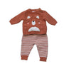Rene Rofe Brown & Ivory Stripe Bear Sweater & Pant Set - Size 0-3 Months - Bounce Mkt