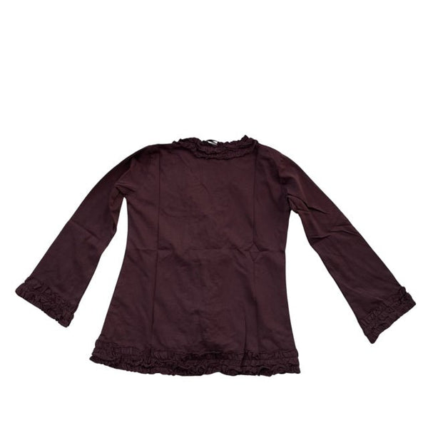 Sophie Catalou Brown Ruffle Cardigan Top with Tags - Size 6 - Bounce Mkt