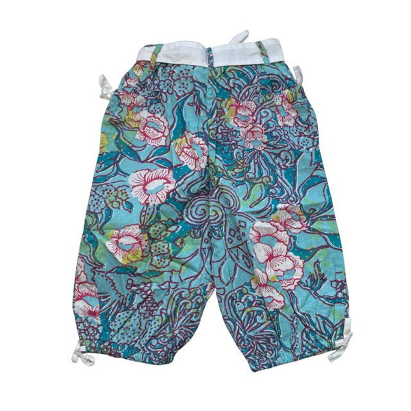 Sophie Catalou Teal Floral Long Shorts with Tags - Size 6 - Bounce Mkt