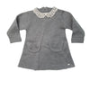 Tartine et Chocolat Gray & Ivory Lace Collar Dress - Size 1A (12 Months) - Bounce Mkt