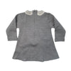 Tartine et Chocolat Gray & Ivory Lace Collar Dress - Size 1A (12 Months) - Bounce Mkt