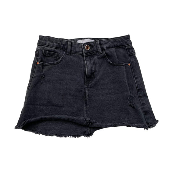 Zara Black Distresed Denim Skirt - Size 8 - Bounce Mkt