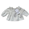 Zara Ivory Ruffle Trim Long Sleeve Shirt with Tag - Size 1-3 Months - Bounce Mkt